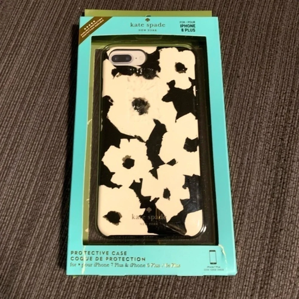 New Kate Spade Floating Floral Black White IPHONE Case Protector 6/6s 7/8